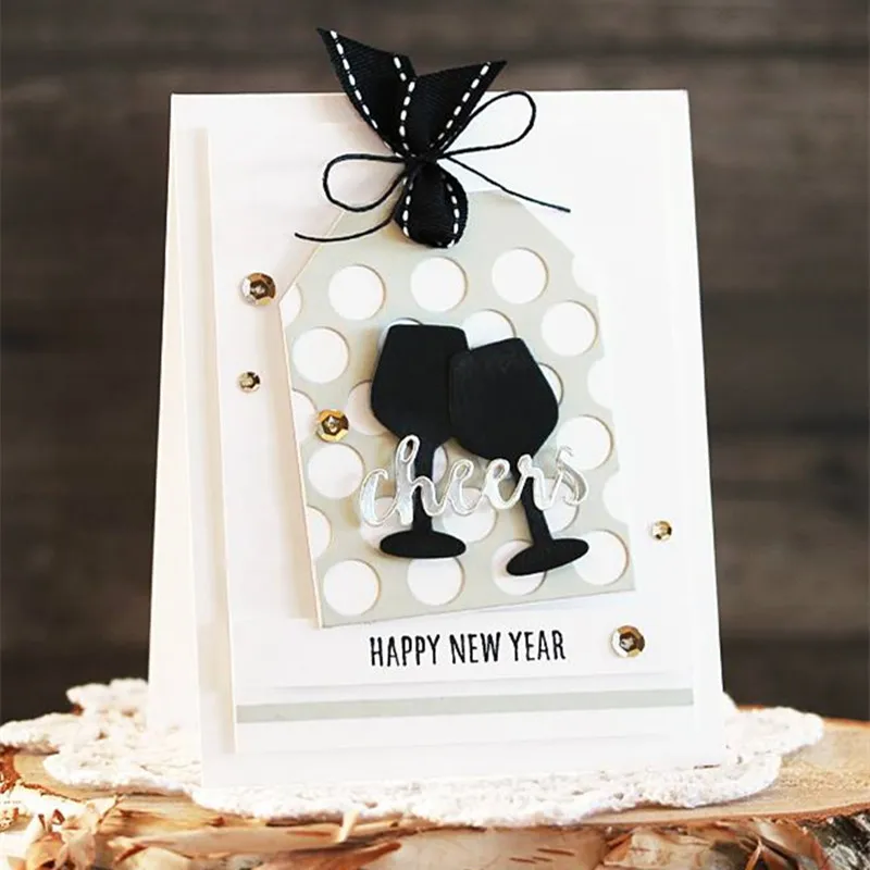 Декоративные штампы с узором в виде круглых точек для изготовления открыток