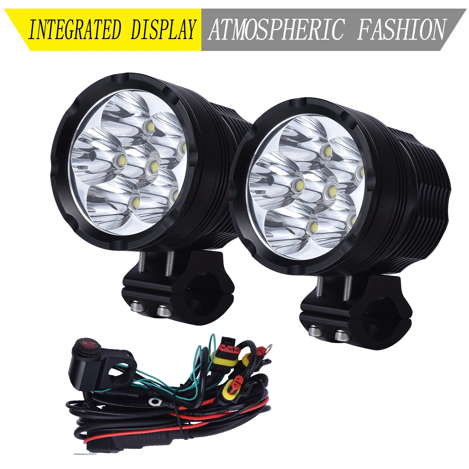 

LDDCZENGHUITEC U3 Popular Motorcycle LED Headlight 7200lm For Chips 60W Waterproof Driving Spot Head Lamp DC9-32V Fog Light