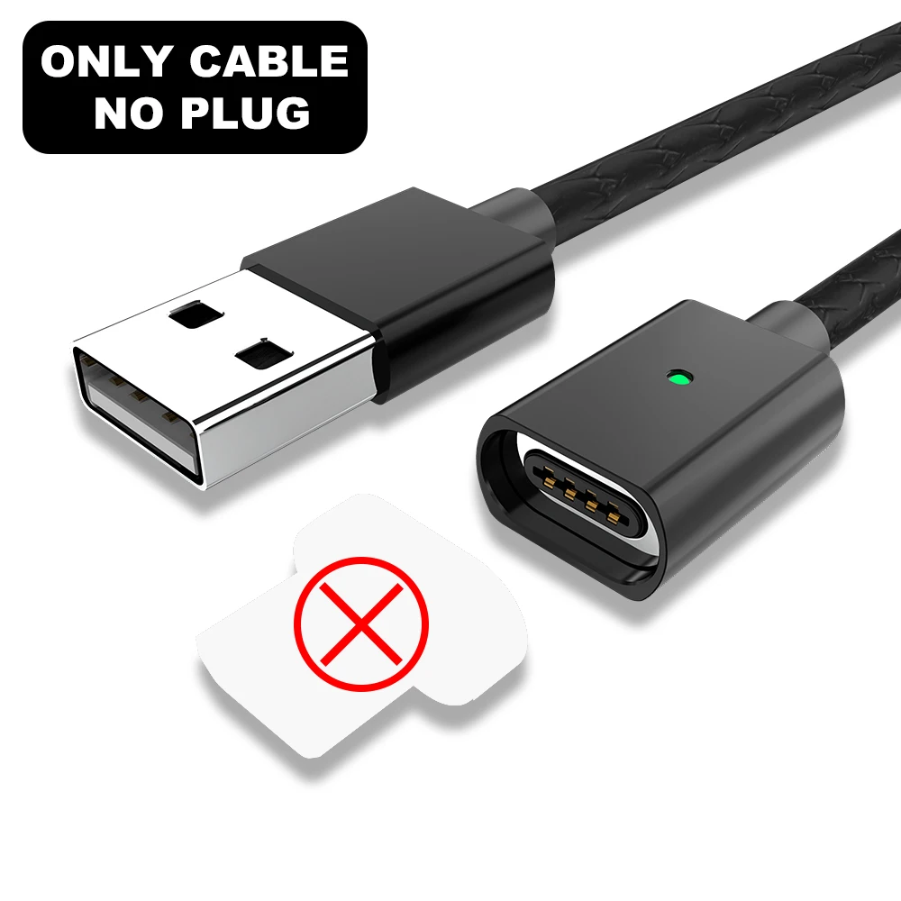 Only Black Cable Vanniso 1 м 2 м микро USB кабель Магнитный кабель для iphone 3A Быстрая зарядка usb type C мобильный телефон быстрое зарядное устройство магнитный кабель для передачи данных - Цвет: Only Black Cable