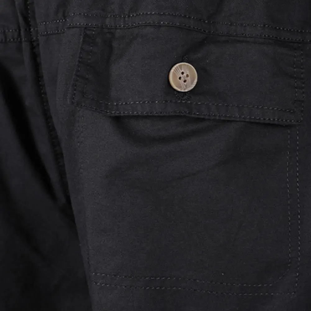 

Man Pants Winter Straight Leg Pure Color Loose Casual Mid-rise Man Pants Washable Leisure Mid-rise Man Pants Casual Pants