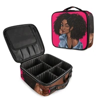 2021 afro girls black women travel fashion new lady cosmetics bag beautician storage sags large capacity women makeup bag
