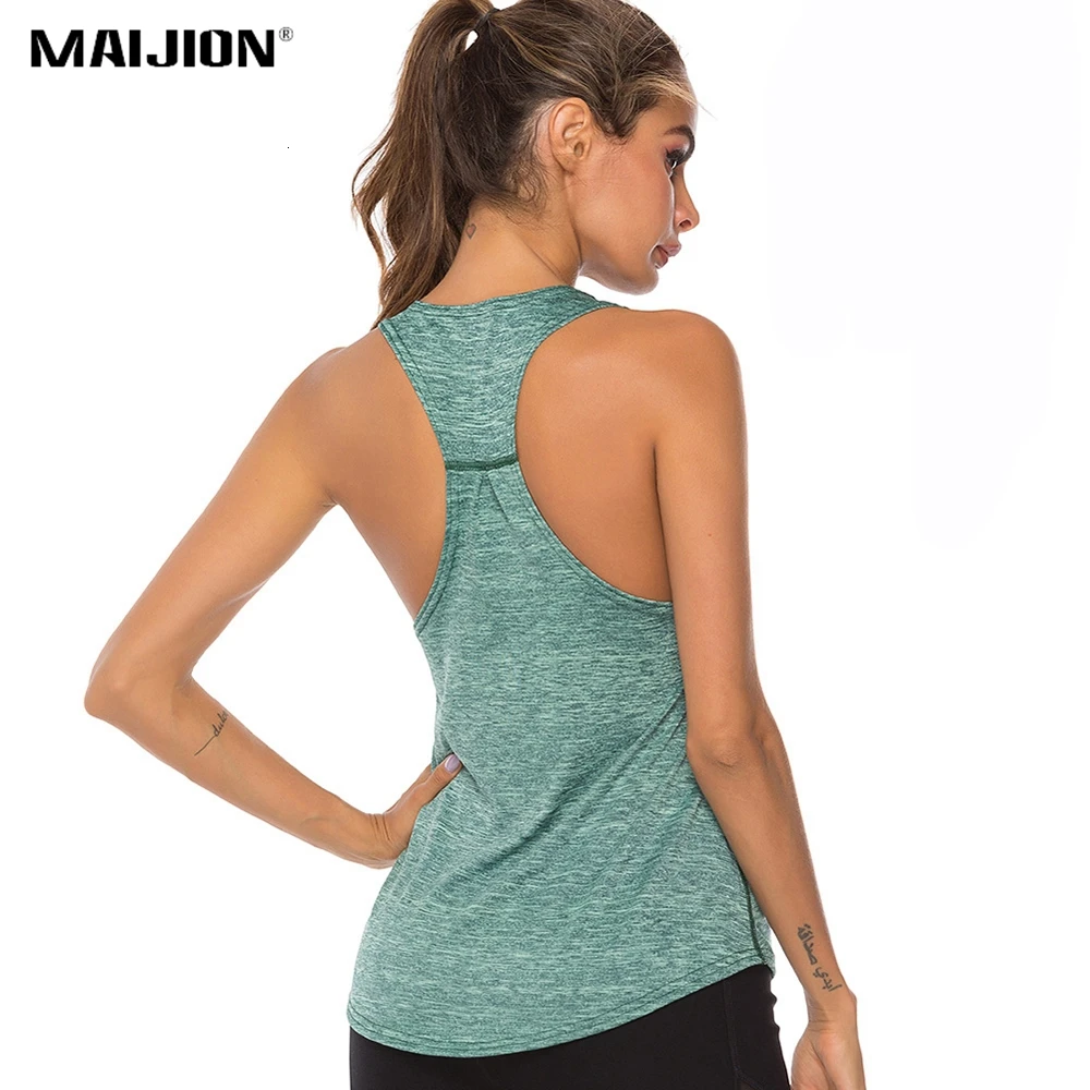 MAIJION для женщин быстросохнущая с глубоким вырезом и джогонг жилет без рукавов
