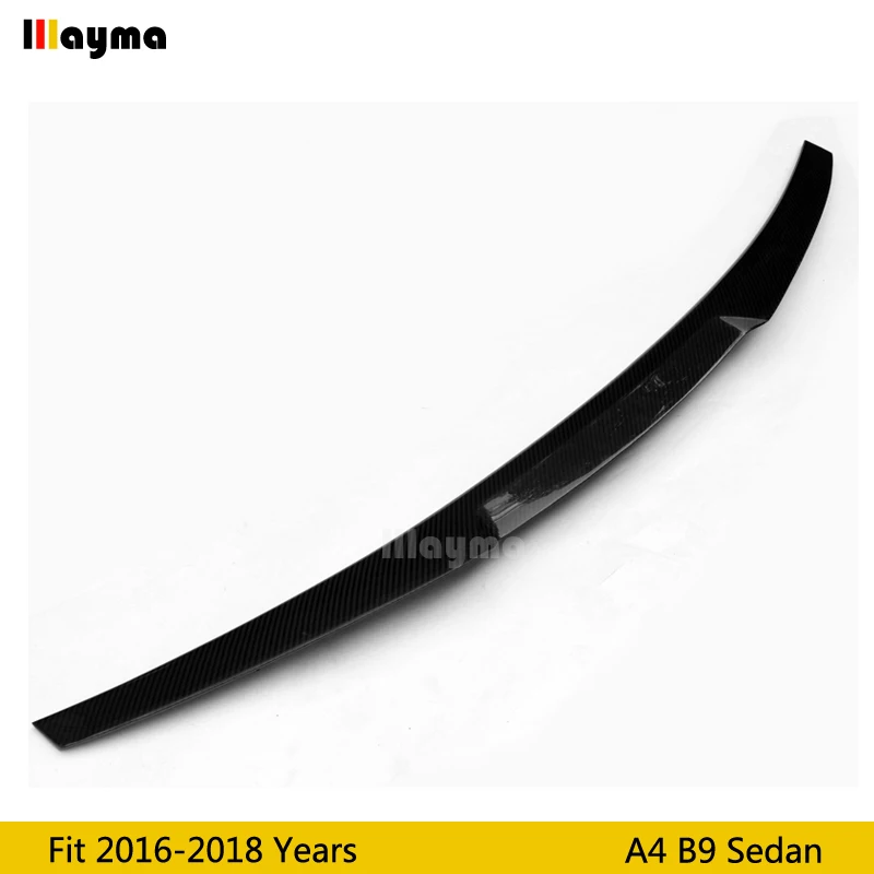 Стильный спойлер M4 для заднего багажника из углеродного волокна Audi A4 B9 Седан