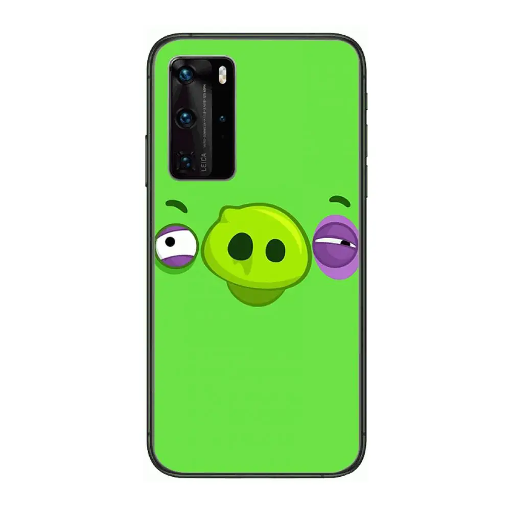 

Game Angry birs style Phone Case For Huawei P 40 30 20 10 9 8 Lite E Pro Plus Black Etui Coque Painting Hoesjes comic fashion