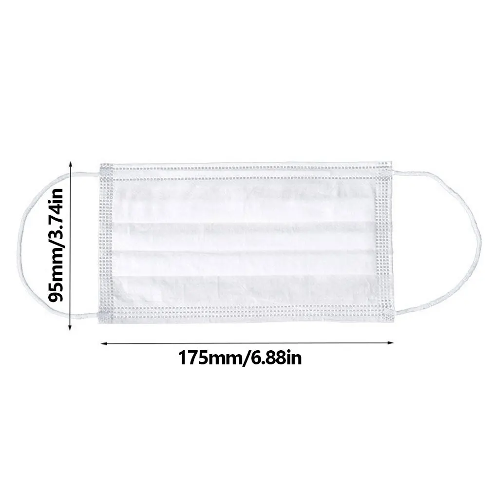 

Mouth Masks 3-layer Anti-Dust Disposable Mascarillas 50/100/200 Pcs Non Woven Meltblown Cloth Masks Elastic Ear Loop Face Mask