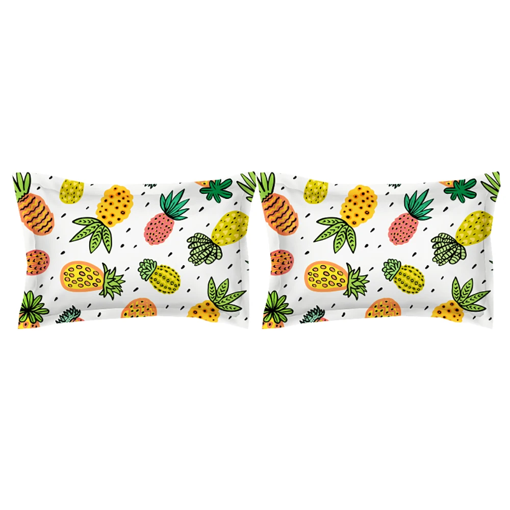 

Watercolor Pineapple Bedding Set Twin full Queen King Size Duvet Cover Pillowcase white blue quilt cover sets fashion bedclothes