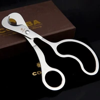 cohiba double blades stainless steel sharp cigar cutter pocket gadgets zigarre knife cuban smoking cigars accessories 226
