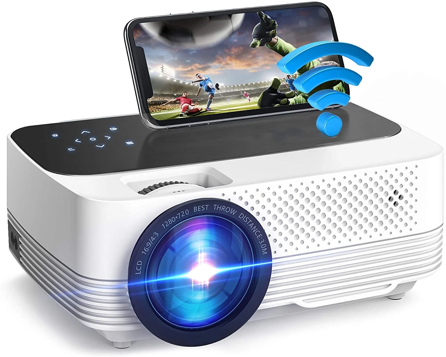 

Minger M-P6 1280*720 Home Theater Full Hd Portable Projector 5000 Lumens 3D 4K Led PC Proyector