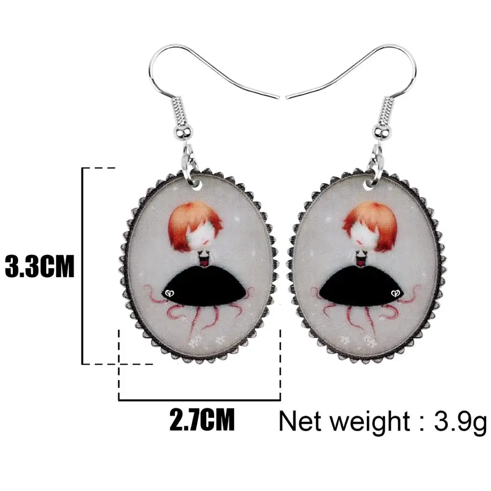 WEVENI акриловые кукольные серьги с юбкой осьминога для девочек круглые Висячие