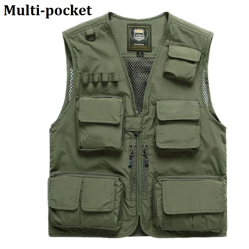 Жилеты для рыбалки Быстросохнущий дышащий сетчатый жилет с несколькими