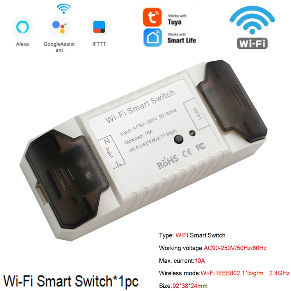 WiFi Remote control Smart Life APP WiFi RF DIY Переключатель Wifi умный выключатель беспроводной контроллер светильник RF 433 МГц настенный DIY реле таймера Tuya - Цвет: WiFi Remote control