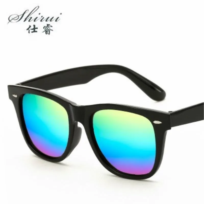 Ультра низкая цена мужские черные прозрачные солнцезащитные очки в оправе ретро