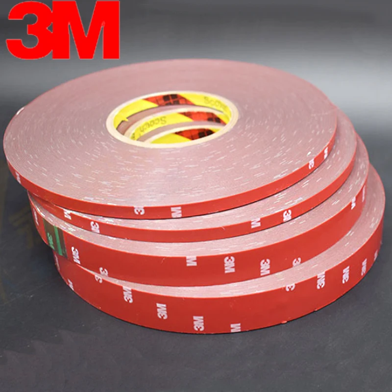 

White 3M Strong Permanent Acrylic Foam Double-Sided self-adhesive Adhesive Glue Tape Super Sticky Red Liner 4229P 50MM 40MM 20MM