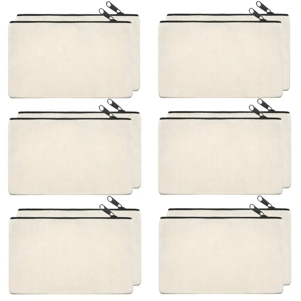 Холщовый пенал для карандашей 12 упаковок пустые мешочки поделок сделай сам