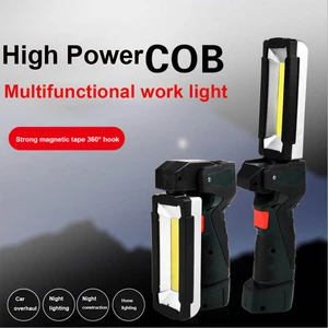 10 Вт профессии двойной 360  COB лампа вспышка светильник рабочий светильник 18650 USB Перезаряжаемые инспекционная лампа фонарь Автомобильный аварийный мигающий светильник