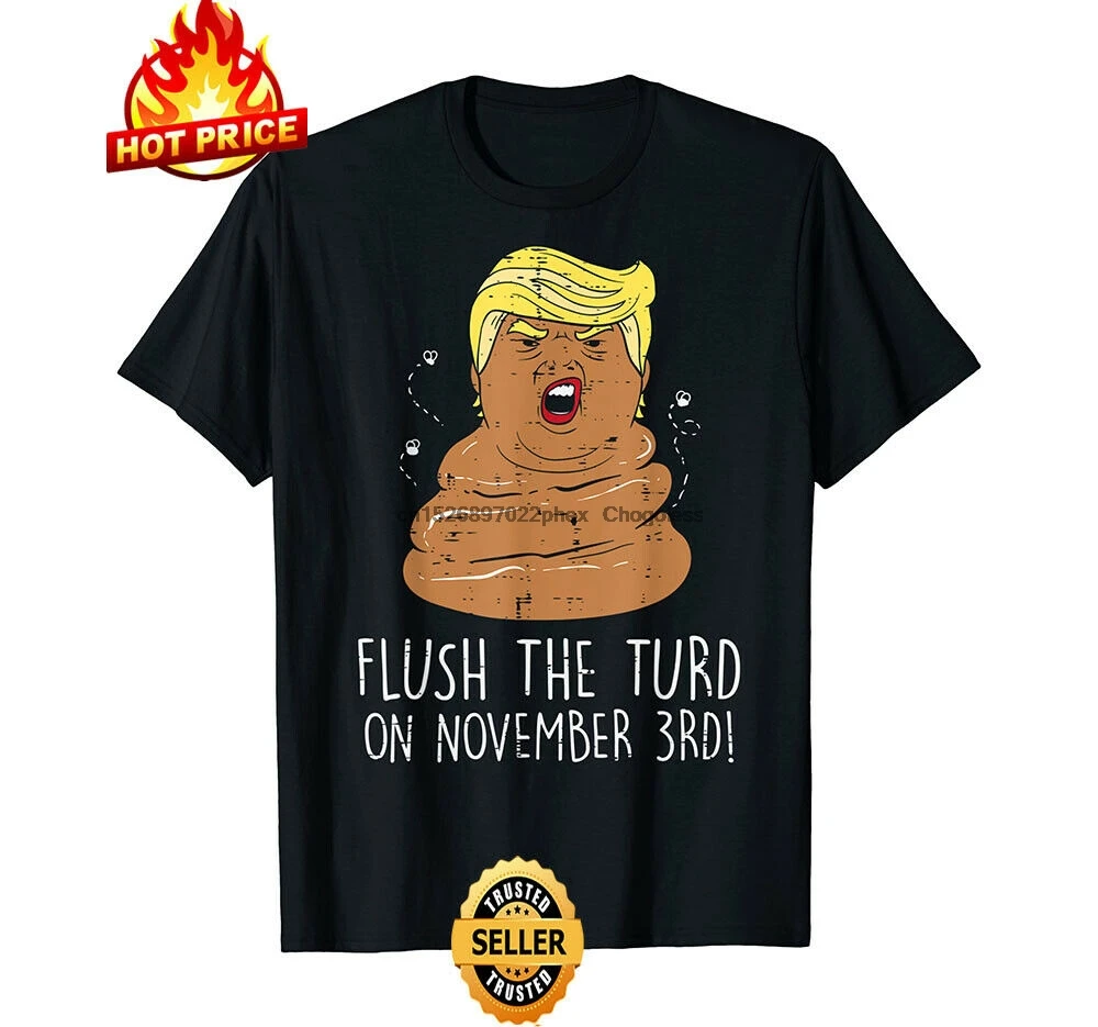 Сброс Трампа футболка Анти-Трамп Flush The Turd 3 ноября импечи рубашка | Мужская одежда