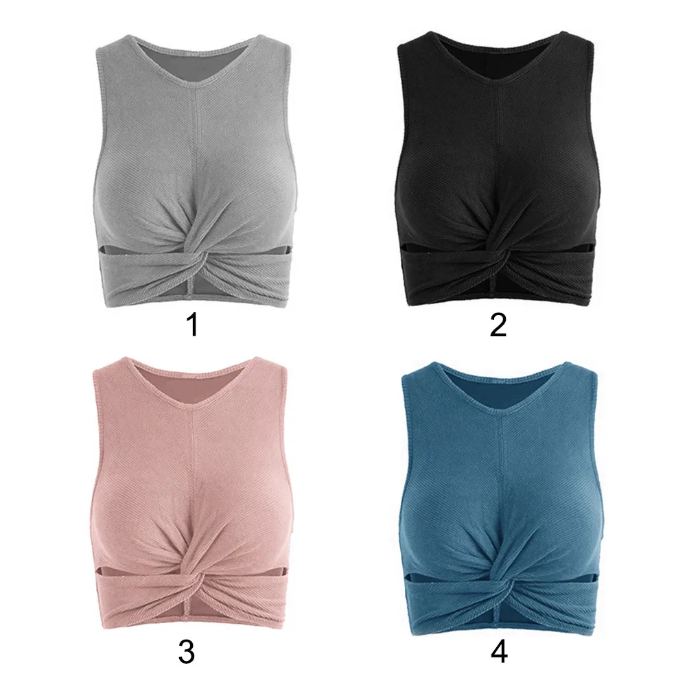 

Women Sports Bra Padded Bras Soft Crop Top Stretch Gym Yoga Athletic Vest