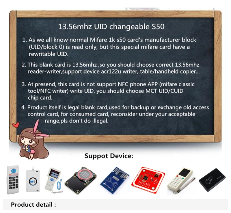 1 шт. UID; запасной S50 1K 13,56 Mhz перезаписываемый магический 1K RFID Брелок-карточка значок брелок Токен метка задняя дверь
