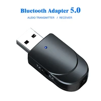 bluetooth 5 0 audio receiver transmitter 3 in 1 mini 3 5mm jack aux usb stereo music wireless adapter for tv car pc headphones
