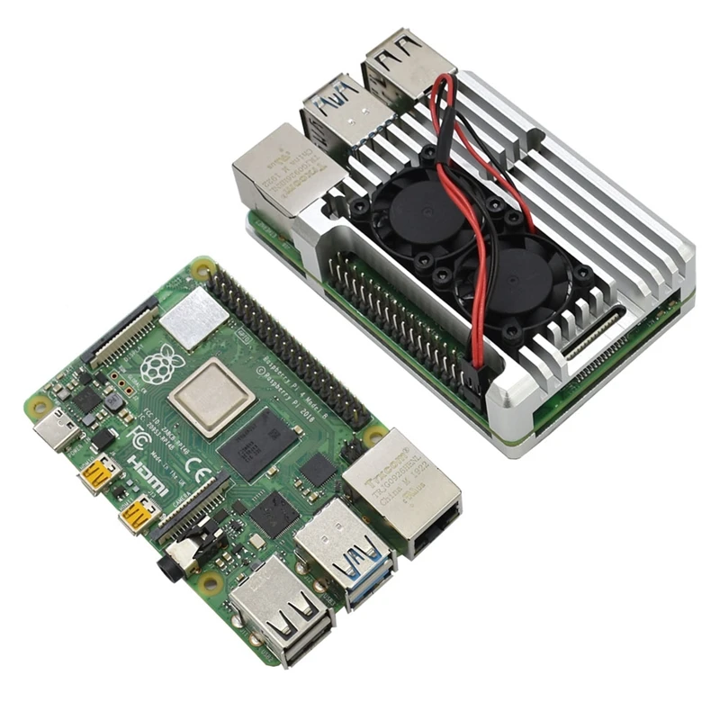 Для Raspberry Pi 4B 4G RAM DIY Kit Поддержка 2 4/5 0 GHz WIFI Bluetooth 5 с алюминиевым CNC сплавом защитный
