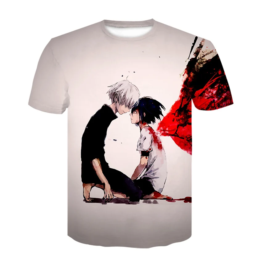 

2020 new 3d printed men's T-shirt cartoon anime creative round neck short-sleeved shirt