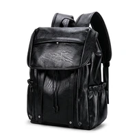 weysfor vogue men backpack leather school backpack bag waterproof travel business casual bag male high quality travel backpacks