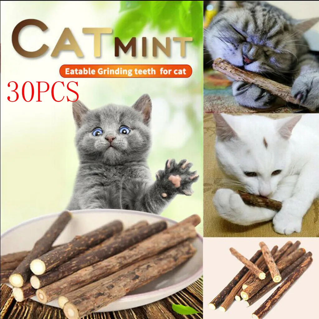 30 шт. чистая натуральная кошачья мята игрушки для кошек молярная зубная паста