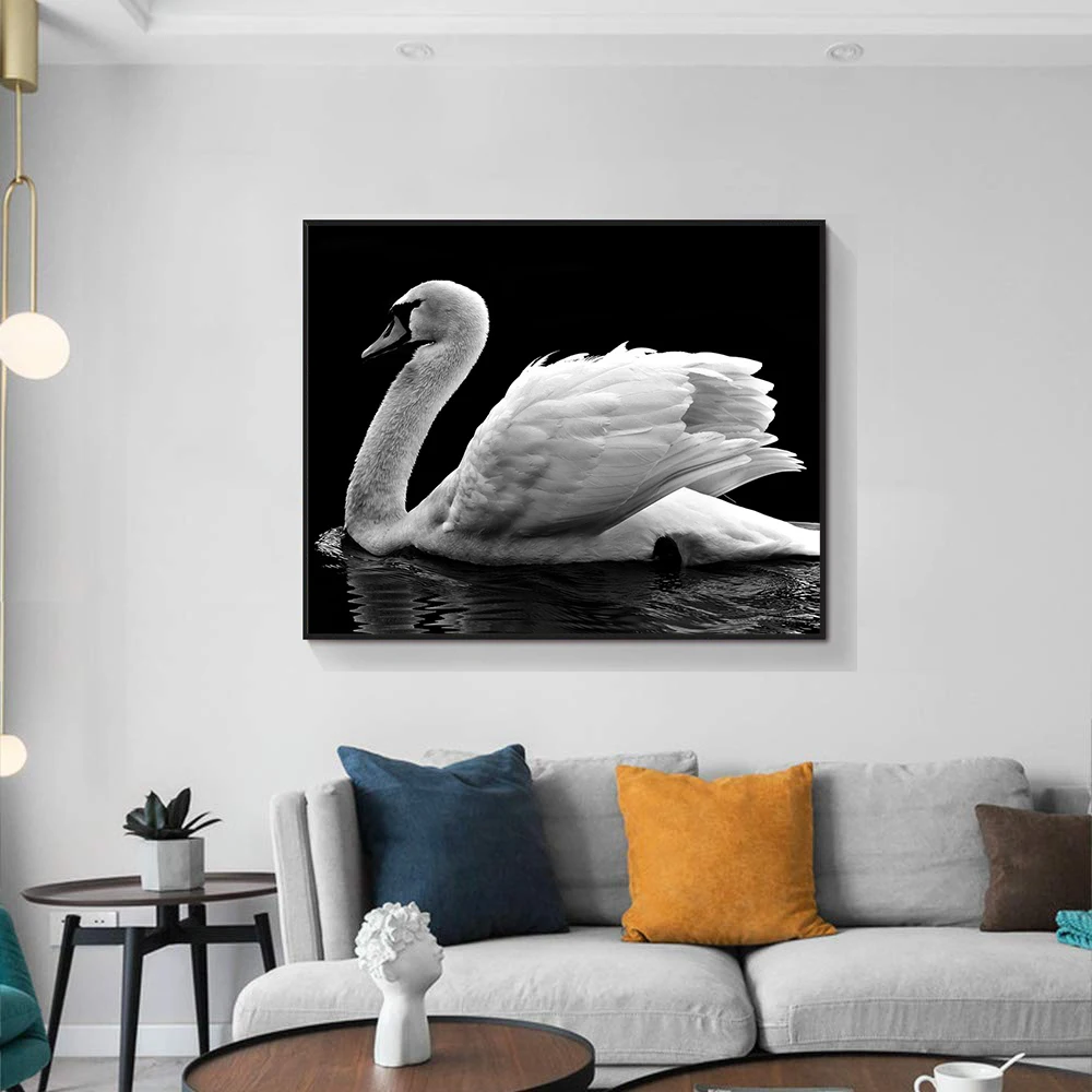 

Mordern Nordic Wall Paining Black Swan Canvas Art Poste rand Prints Living Room House Wall Art Decor Home Decoration Picture