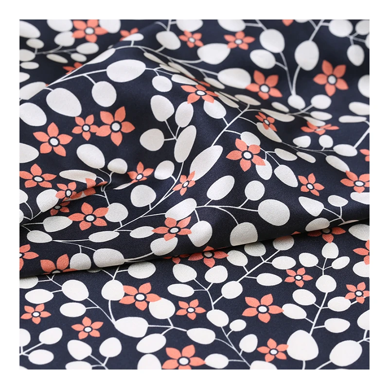 

138cm wide printed silk fabric 19mm Silk Pearl Satin fabric fabric meter digital inkjet dress fabric wholesale silk cloth