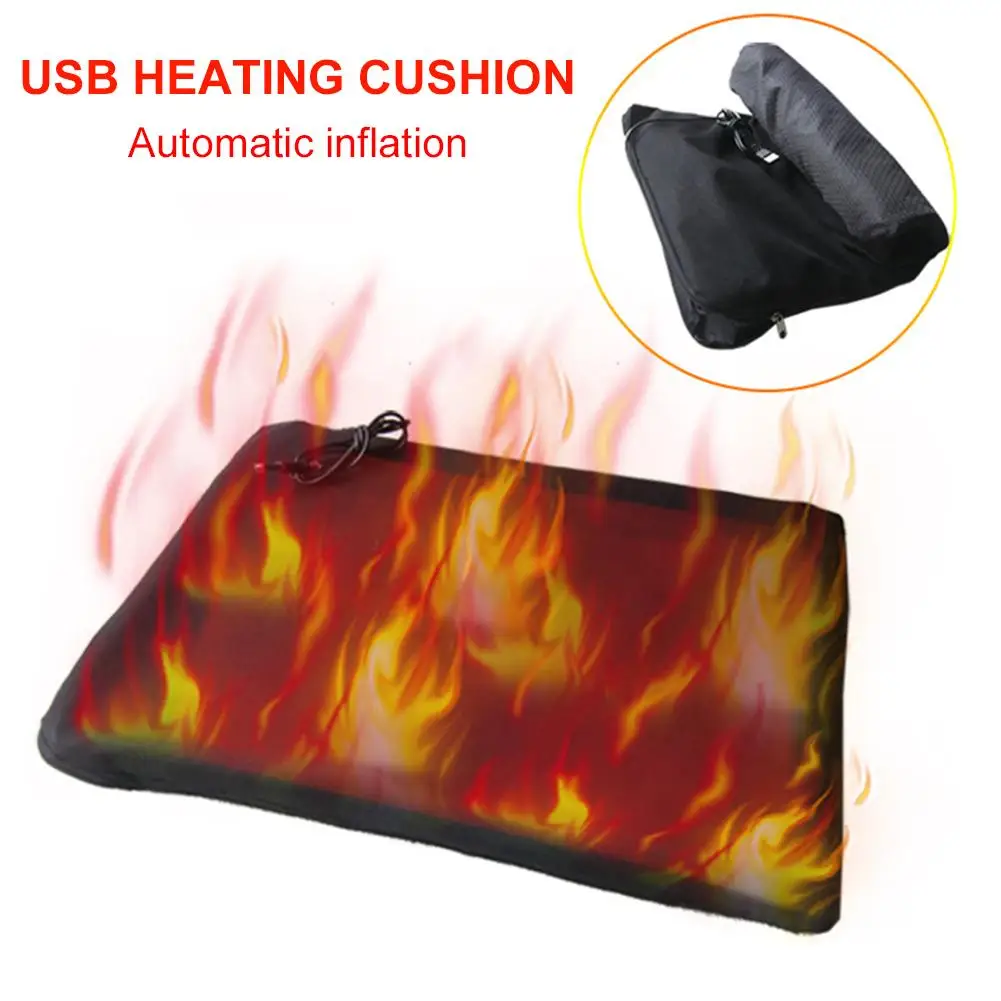 

1Pc 5V USB Heated Cushion Outdoor Heated Pad Accessories Carbon Fiber Heated Pads Warm Back Neck Fast-Heating Cushion