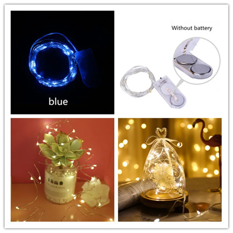 niukou blue Год 1 м 2 м светодиодный светильники в форме винных бутылок медная проволока сказочные мини гирлянды рождественские украшения для дома Kerst Natal Декор - Цвет: niukou blue