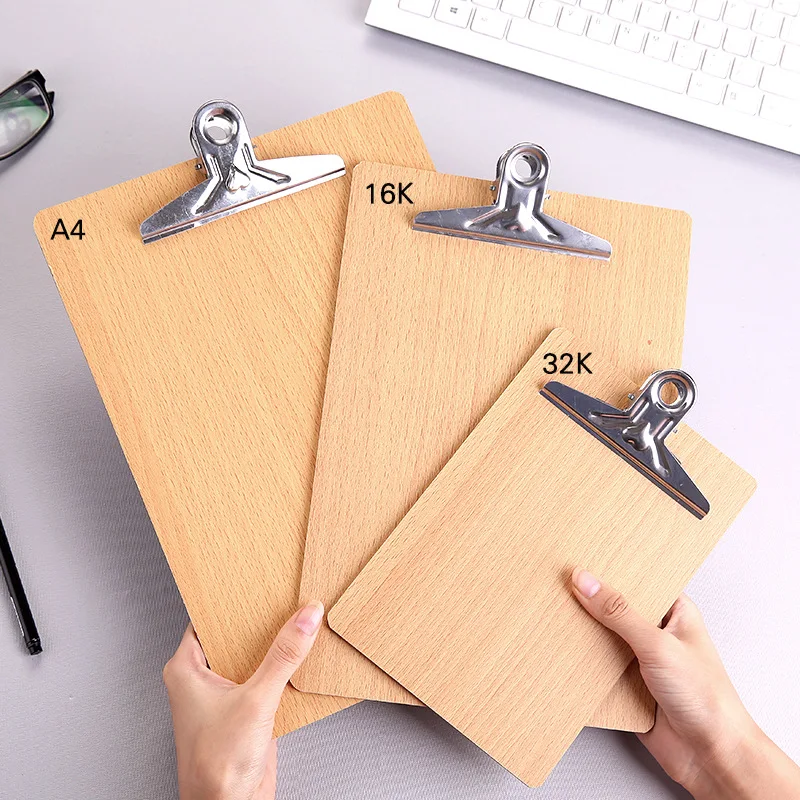 

Thickened wooden board clip A4 folder pad board writing board clip menu clip paper plywood office stationery supplies