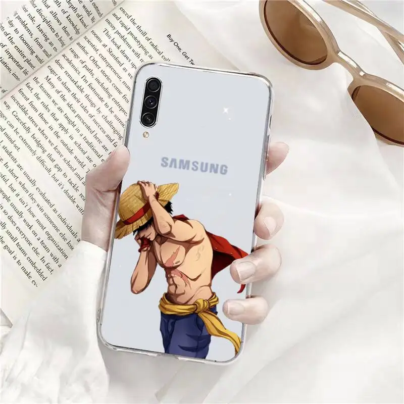

Cartoon anime One Piece Phone Case Transparent for Samsung A71 S9 10 20 HUAWEI p30 40 honor 10i 8x xiaomi note 8 Pro 10t 11