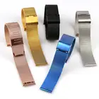 Ремешок из нержавеющей стали для наручных часов, браслет для Samsung Galaxy Watch 46 мм 42 мм, Huawei Sport, 18 мм, 20 мм 22 мм