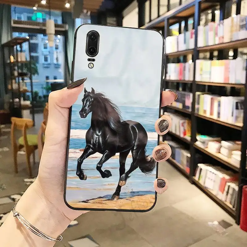 

Watercolor Horse Horses Running Phone Cases For Huawei honor Mate P 10 20 30 40 Pro 10i 9 10 20 8 x Lite