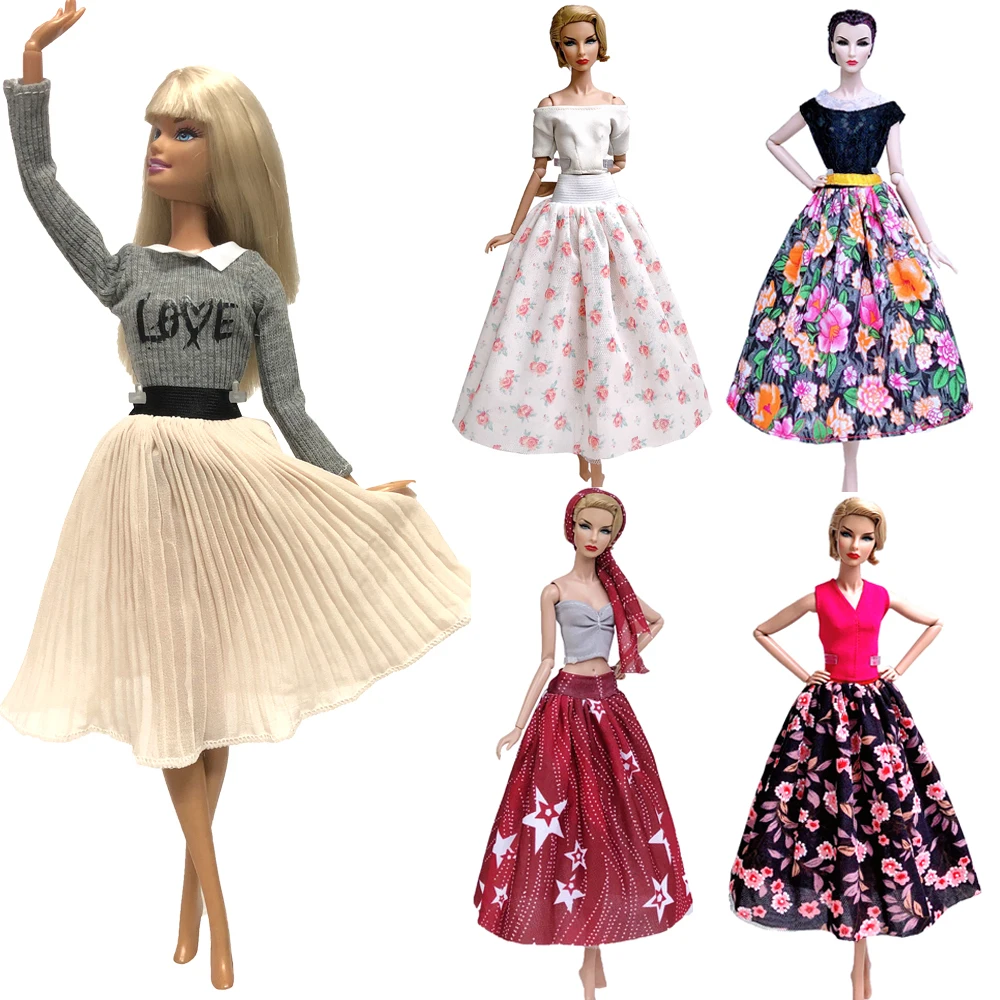 

NK Mix Style Princess Dress Doll Clothes Fashion Model Skirt Party Handmade Gown For Barbie Doll Accessories Girl Toys Gift JJ
