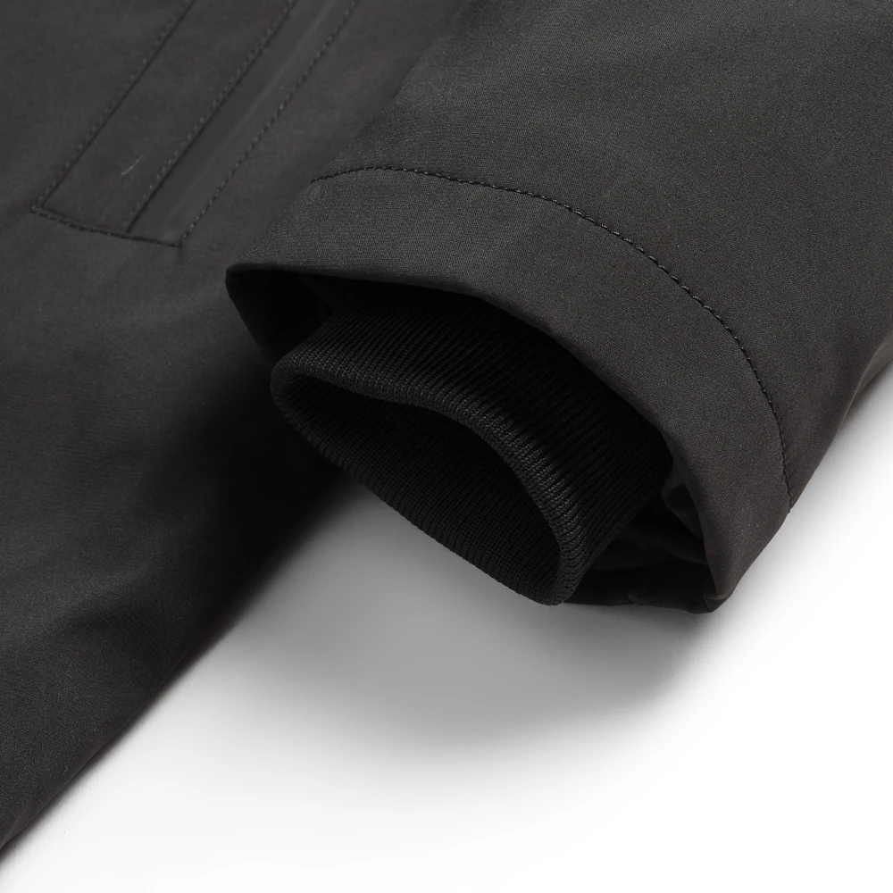 Пальто с подкладкой из натурального меха норки зимняя утепленная ветрозащитная