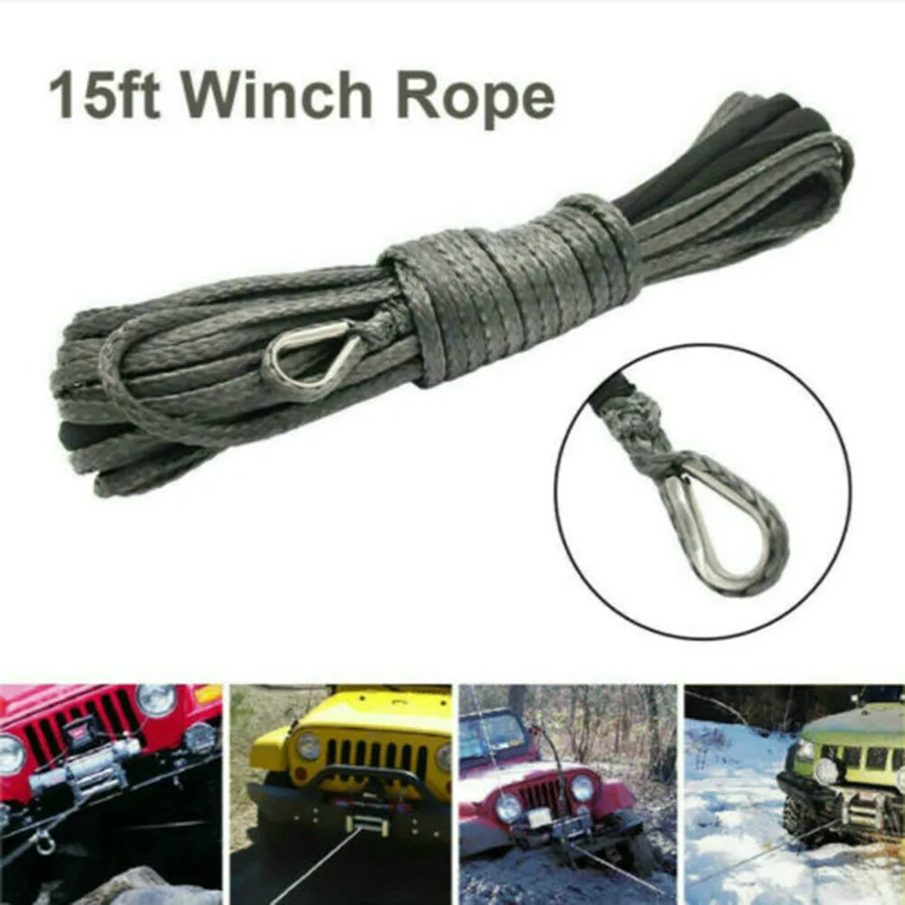 

Motorcycles Winch Rope Vehicle With Sheath 1* 15m*4.8mm ATV Cable Rope
