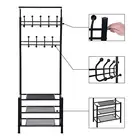 Вешалка для одежды напольная вешалка для одежды подвесная полка для хранения сушилка для одежды с скамейкой для обуви 9 крючков мебель для дома HWC
