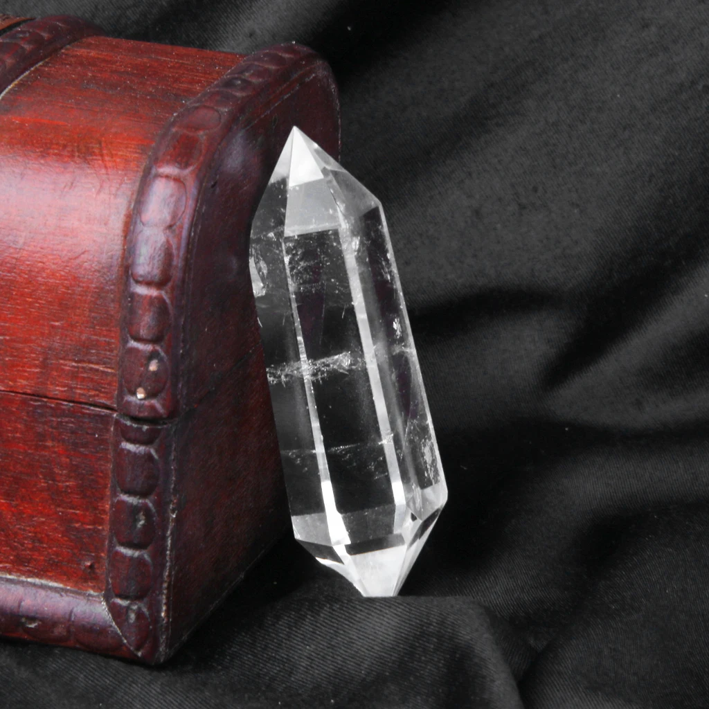 Натуральный прозрачный кварцевый кристалл двусторонний декор для друзей и семьи