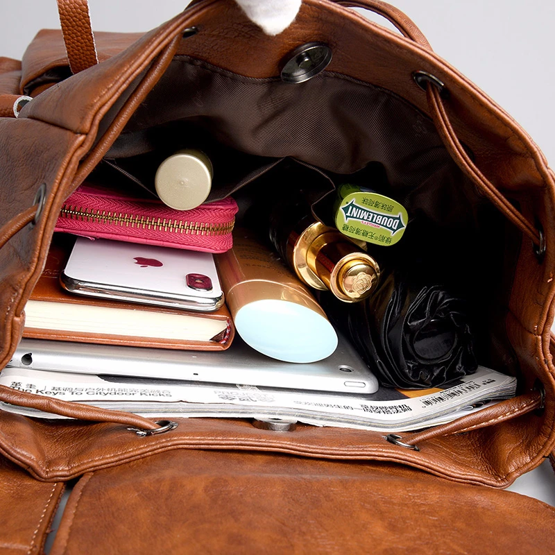Женские кожаные рюкзаки Mochila Feminina женские высококачественные школьные сумки для