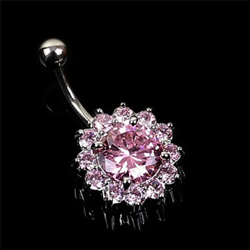 1 шт. сексуальные висячие пупок кольца пирсинг Кристалл - Цена: 0