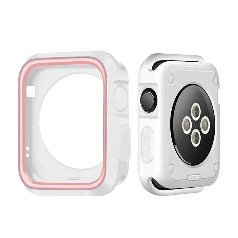 Besegad мягкий силиконовый защитный чехол-бампер для Apple Smart Watch iWatch серии 1 2 3 38 мм 42