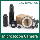 Промышленный видеомикроскоп комплект камеры 4 МП VGA HD 30FPS с интерфейсом 180130-x C зум-объектив светодиодный светильник кой для ремонта микросхем телефона