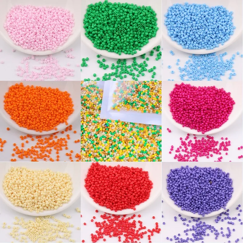 

40 colors 2mm paint glass rice beads 13/0 solid color DIY handmade beads loose beads clothing accessories jewelry accessories