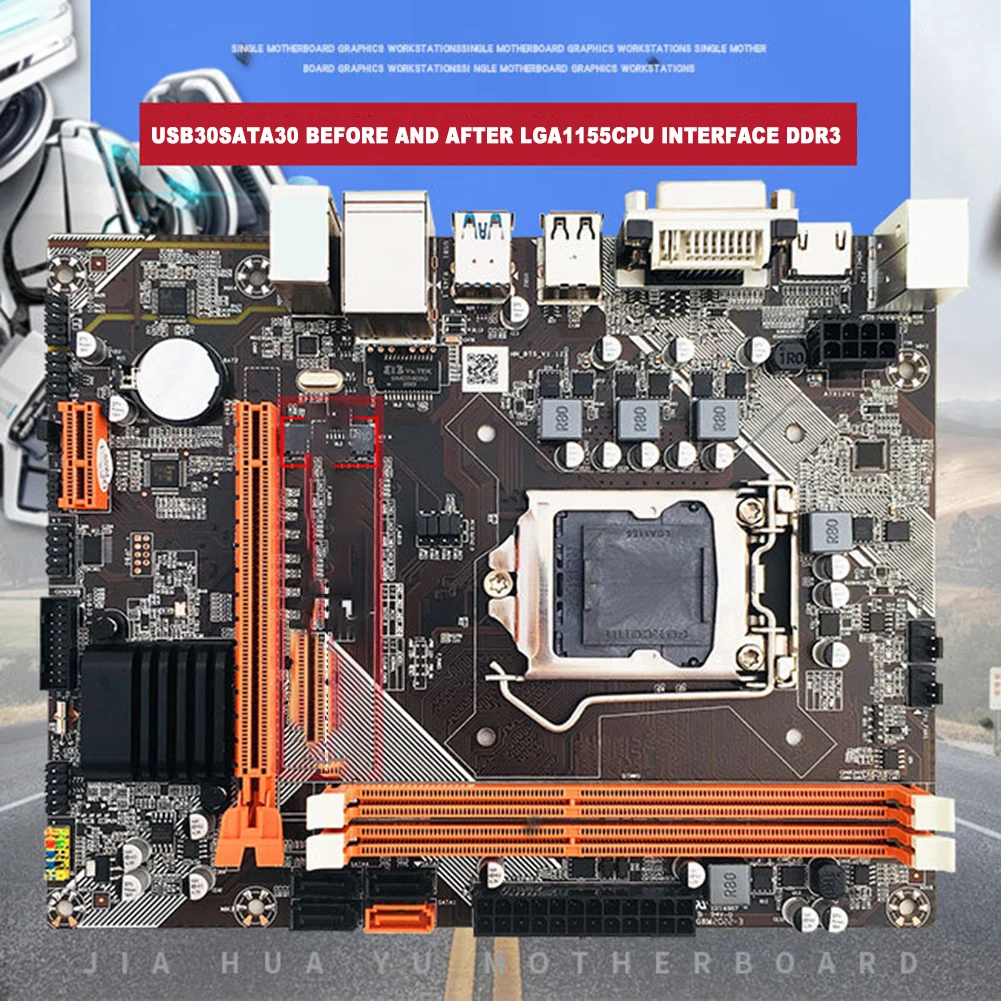 Материнская плата B75 для настольного компьютера LGA 1155 разъем M.2 SSD Intel LGA1155 i3 i5 i7 ЦП