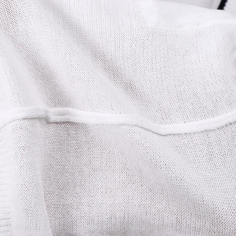 

women sweater cardigan V-Neck Thin 2019 autumn black white khaki Three Quarter sleeve Button knit sweater women