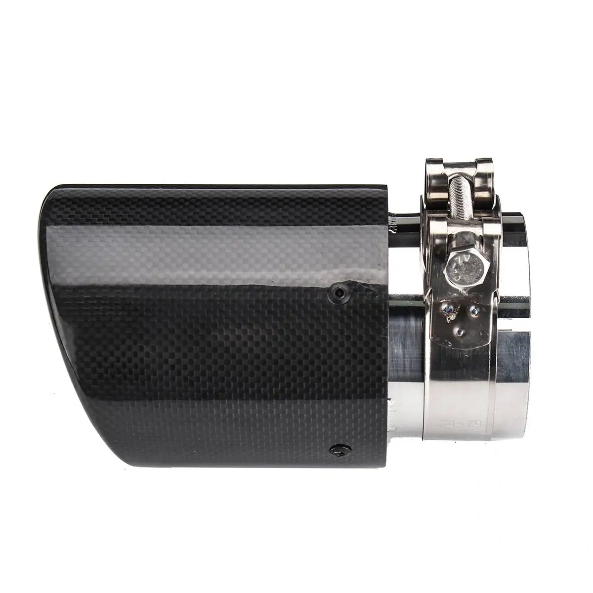 Hot Sale Universal 80mm-In 101mm-Out Glossy Black Carbon Fiber Car Exhaust Tail Rear Tip Pipe Muffler | Автомобили и мотоциклы