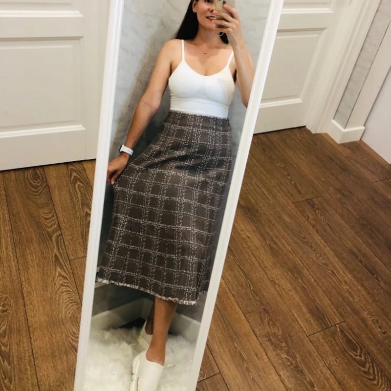 Юбка-миди Женская трикотажная жаккардовая на осень/зиму | одежда