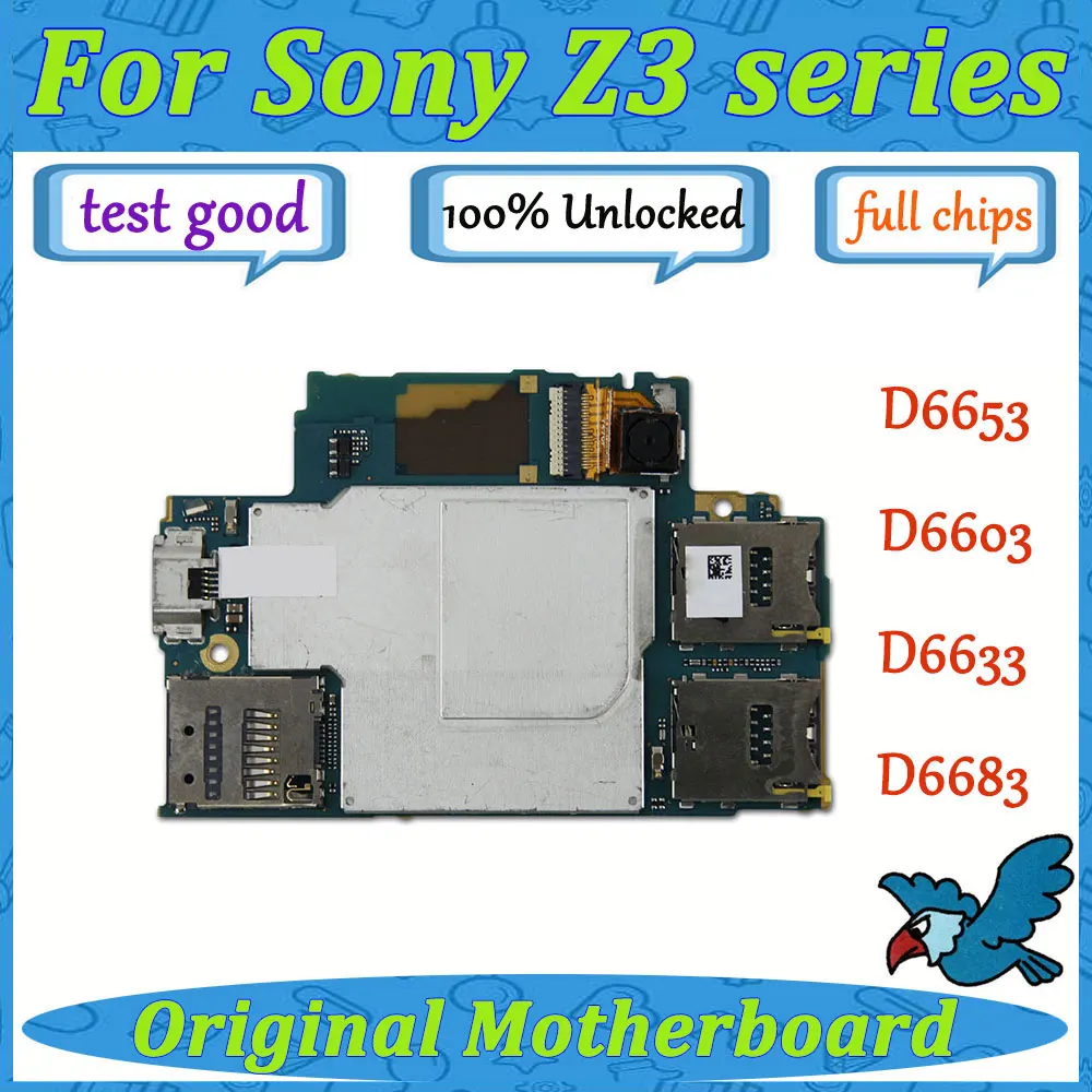 Материнская плата для Sony Xperia Z3 D6653 D6603 D6633 D6683 материнская с полными чипами|Антенны